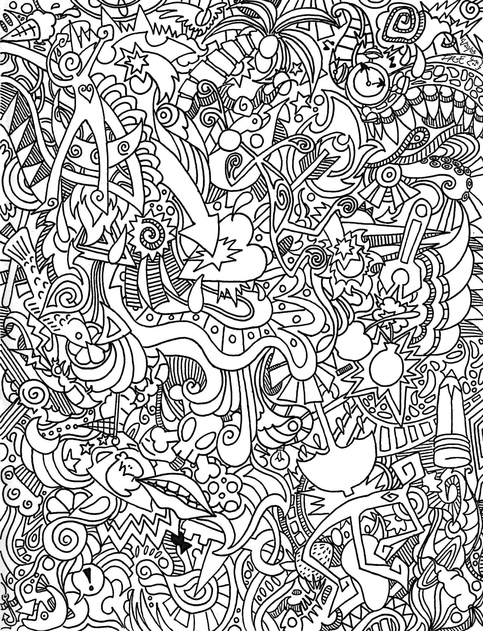 Psychedelic Coloring Pages To Download And Print For Free Adult 