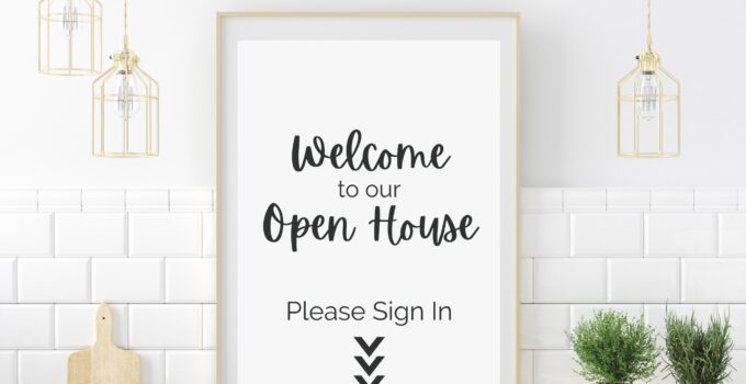 Open House Welcome Sign Printable Free