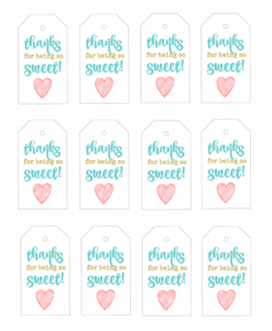 quot Thanks For Being So Sweet quot Candy Jar Printable Gift Tags Gluesticks