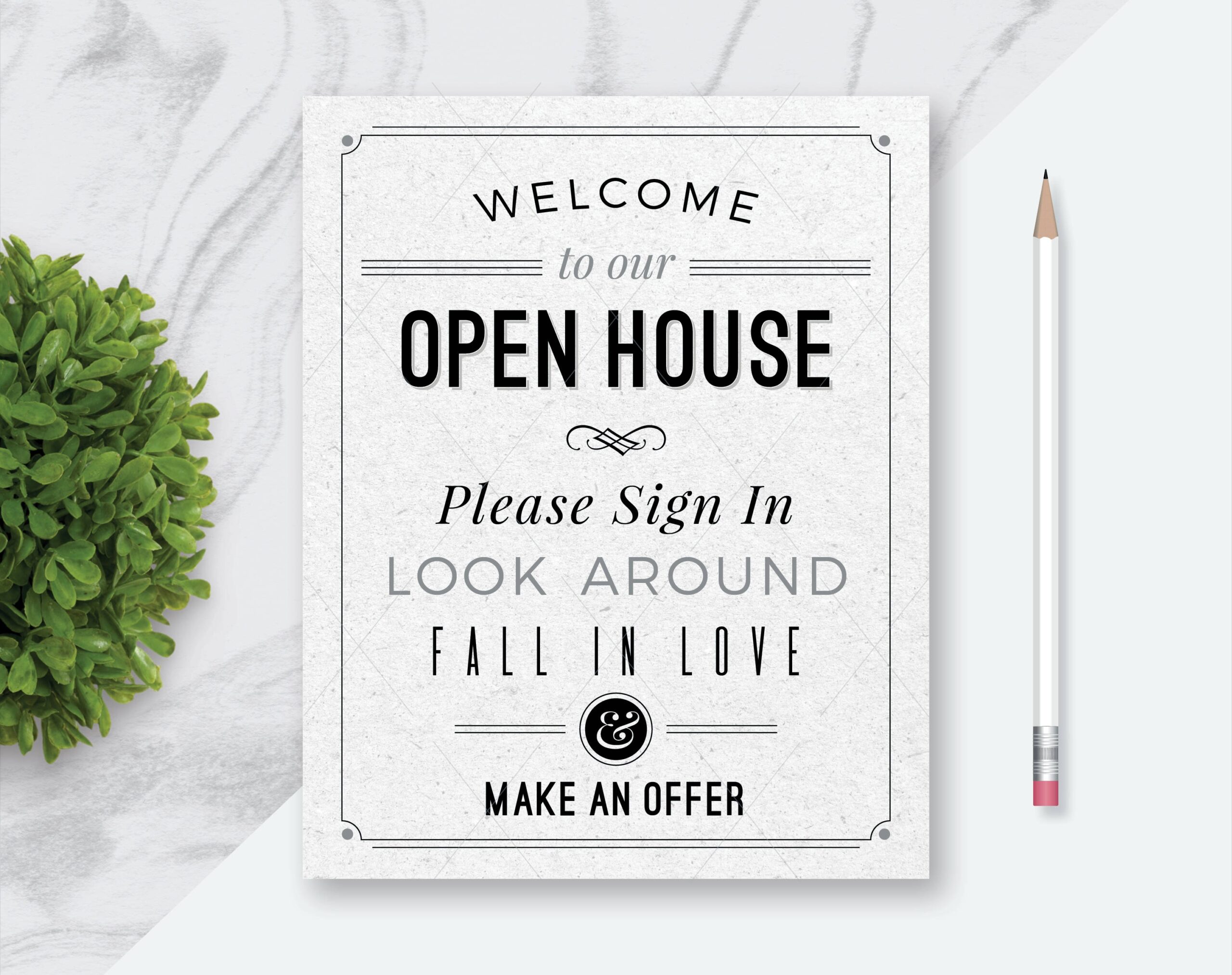 Open House Welcome Sign Printable Free