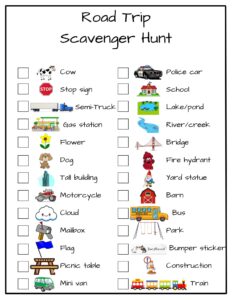 Road Trip Scavenger Hunt For Kids Car Scavenger Hunt Activity For Kids