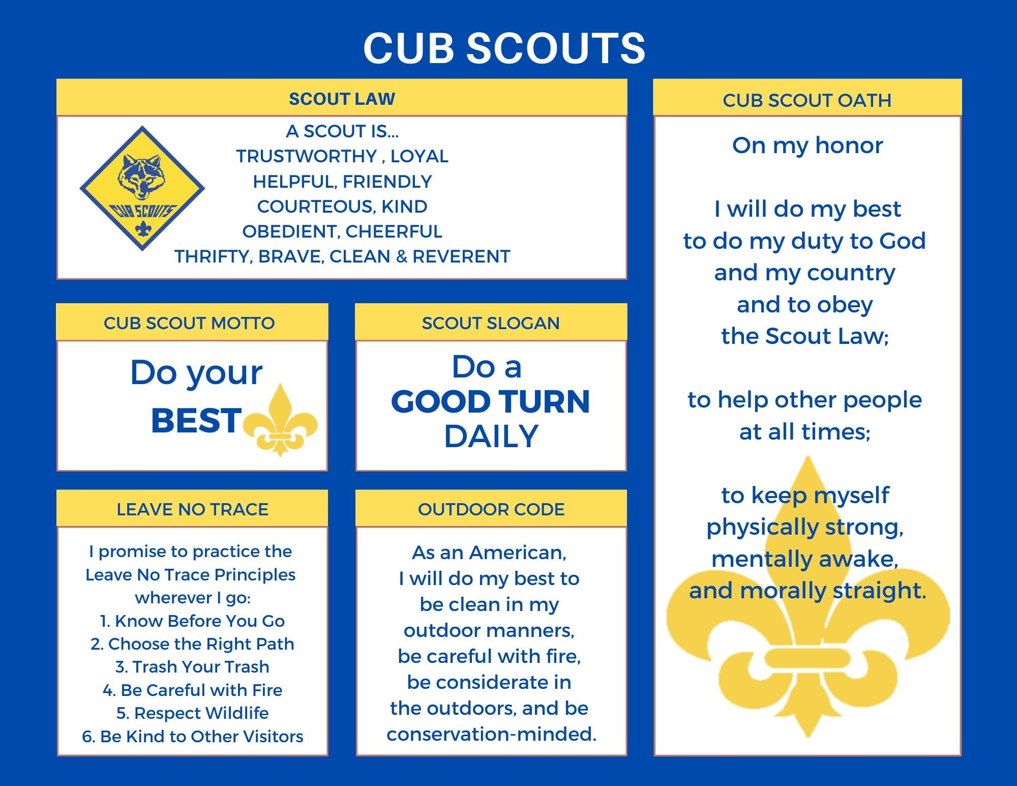 Scout Oath And Law Printable Printable Free Templates