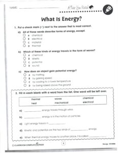 Second Grade Science Worksheets