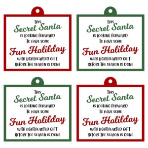 Secret Santa Gift Tags 10 Free PDF Printables Printablee