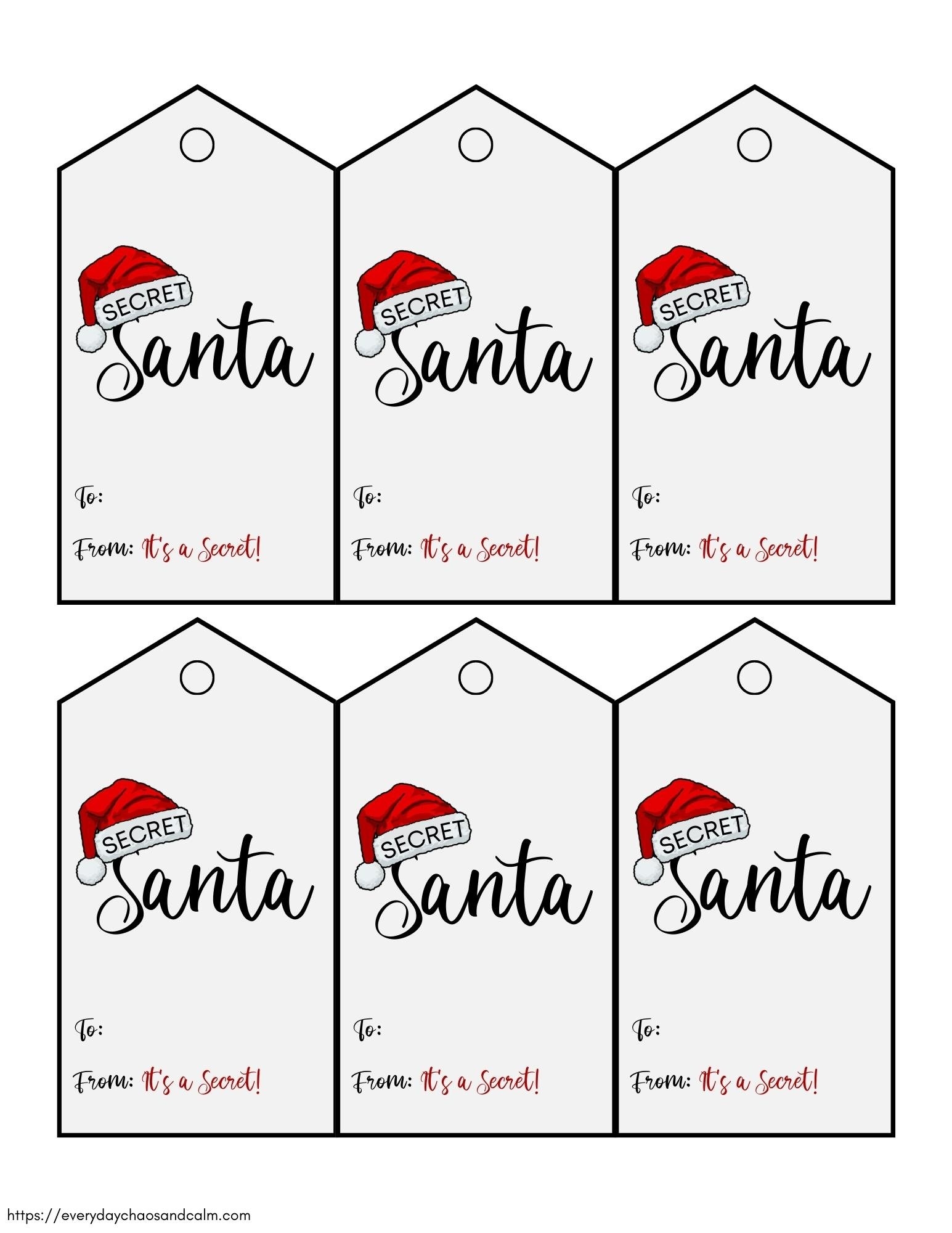 Secret Santa Gift Tags Printable Free Vrogue co