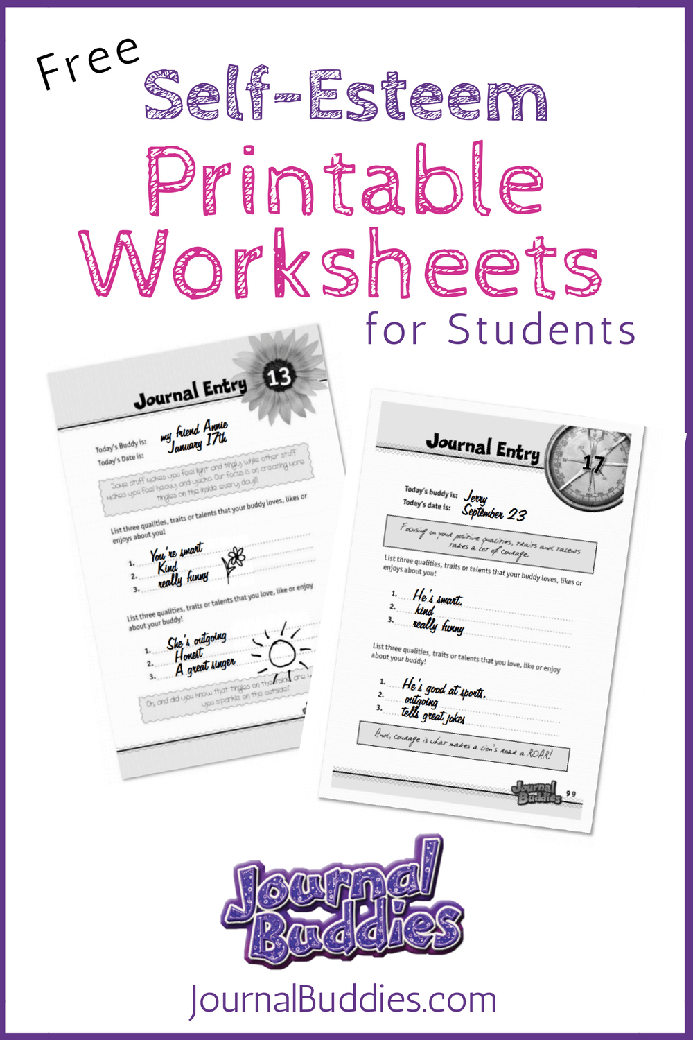 Self Expression Through Writing Art Free Self Esteem Worksheets 