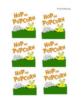 Hop On Pop Popcorn Free Printable