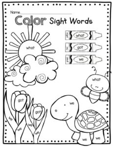 Sight Words Coloring Pages Free Printable Coloring Pages For Kids