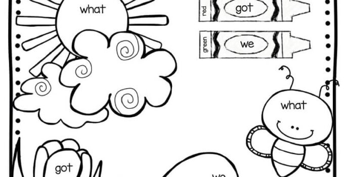 Sight Word Coloring Pages Free Printable