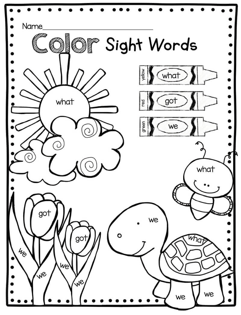 Sight Words Coloring Pages Free Printable Coloring Pages For Kids