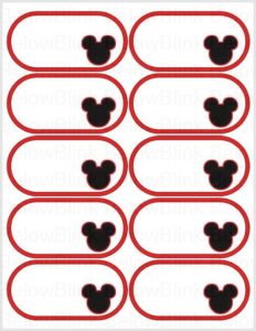 Simple Free Printable Mickey Mouse Name Tags Preschool Teacher