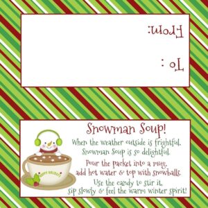 Snowman Soup Free Printable Bag Toppers