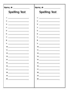 Spelling Test Template 15 Words Free Printable PRINTABLE TEMPLATES
