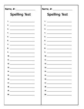 Spelling Test Template 15 Words Free Printable PRINTABLE TEMPLATES