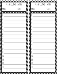 Spelling Test Template 15 Words Free Printable PRINTABLE TEMPLATES