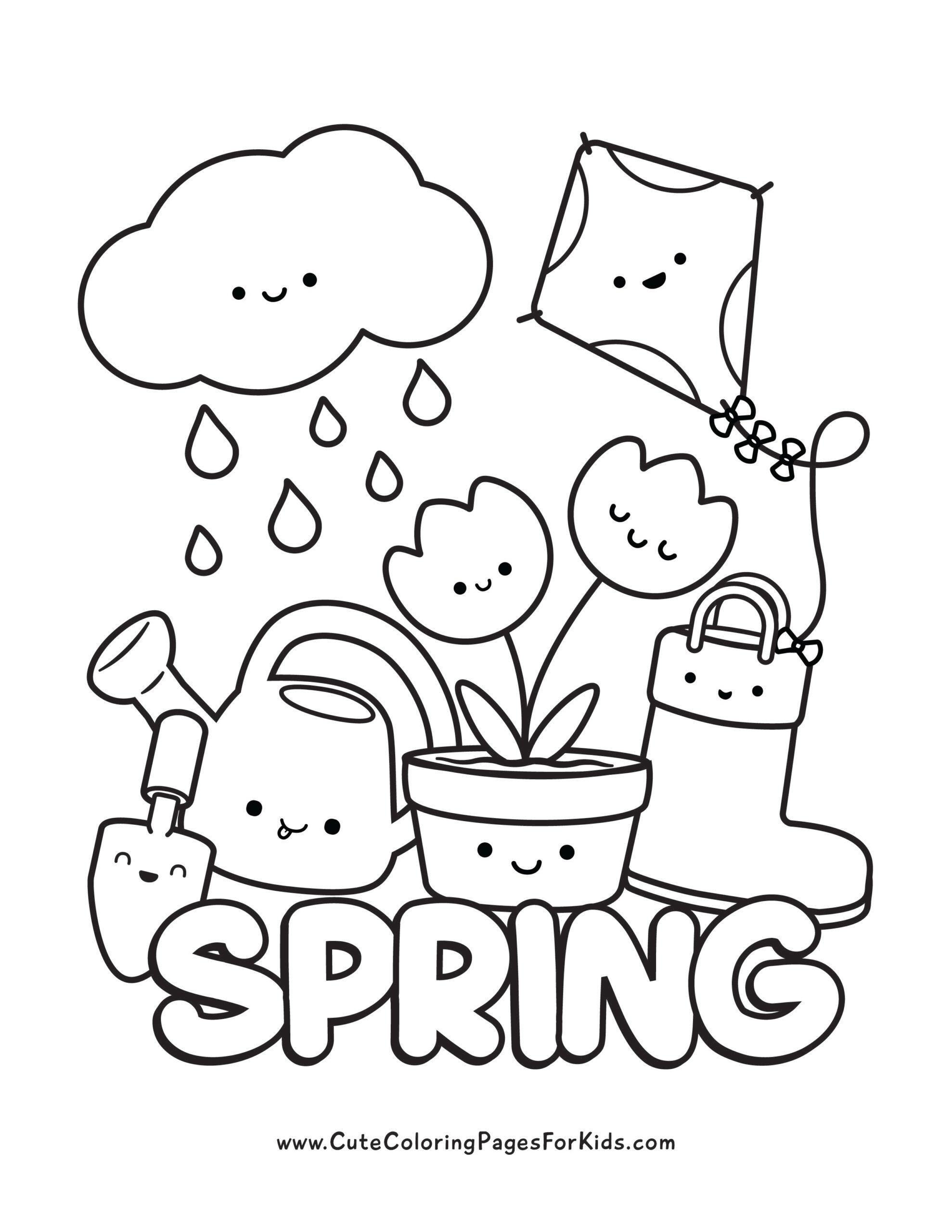 Spring Coloring Pages 7 Free Printable Pdfs Artofit