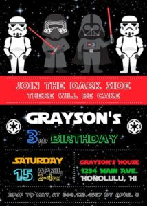 Star Wars Birthday Invitation Template