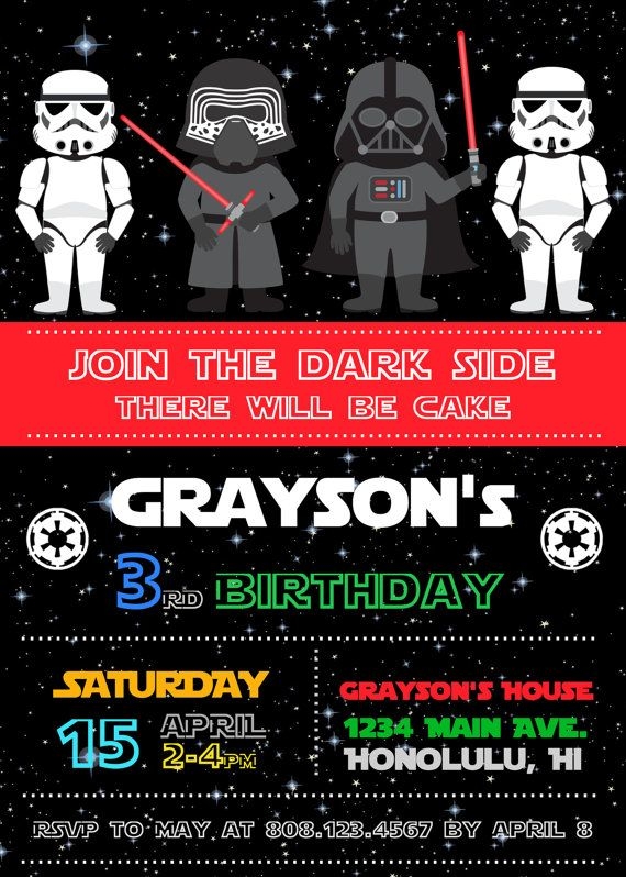 Free Printable Star Wars Birthday Invitations