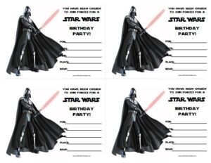 Star Wars Birthday Invitations Free Printable