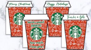 Starbucks Gift Card Holder Printable Printable Word Searches