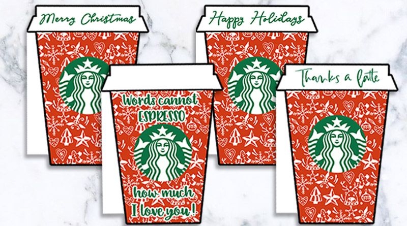 Starbucks Gift Card Holder Printable Printable Word Searches