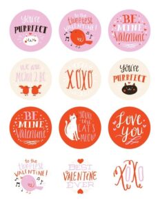 Stuck On You Free Printable Valentine 39 s Day Stickers