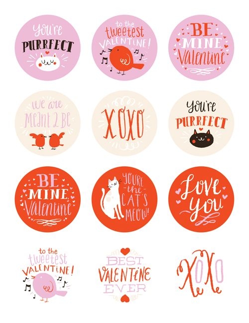 Stuck On You Free Printable Valentine 39 s Day Stickers