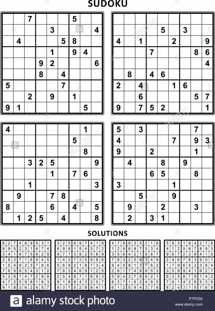 Sudoku A4 Print 1sudoku Print 4 Per Page Writflx