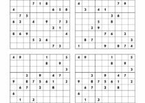 Free Printable Sudoku 4 Per Page