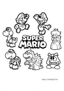 Super Mario Bros Coloring Pages