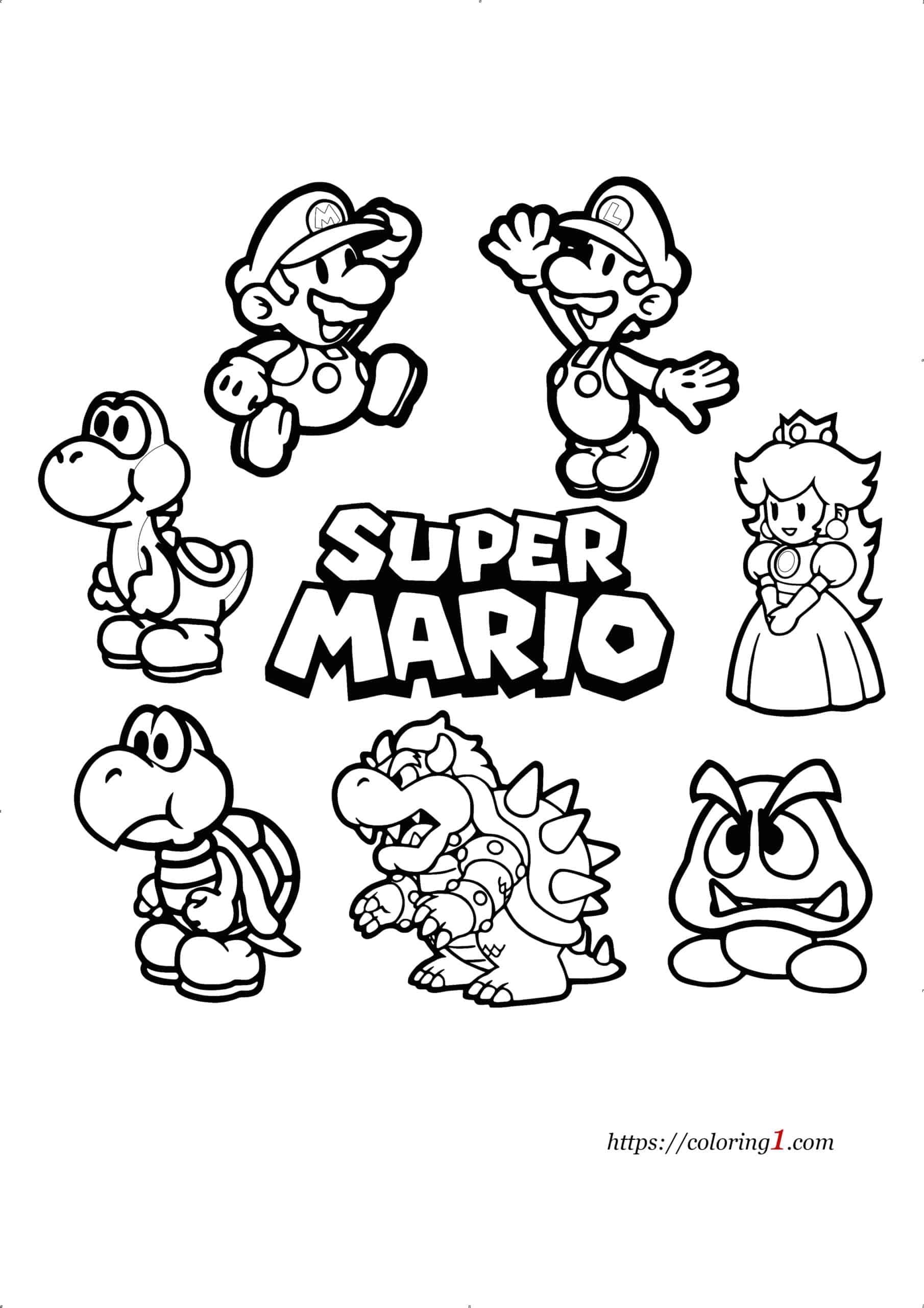 Super Mario Bros Coloring Pages