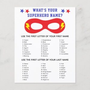Superhero Name Generator Game Superhero Names Superhero Vbs