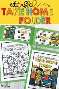 Take Home Folder Cover Free Printable