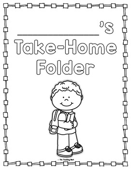 Take Home Folder Cover Freebie By The Teacher 39 s Studio TpT