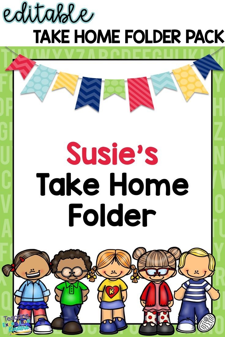 Take Home Folder Cover Template Free