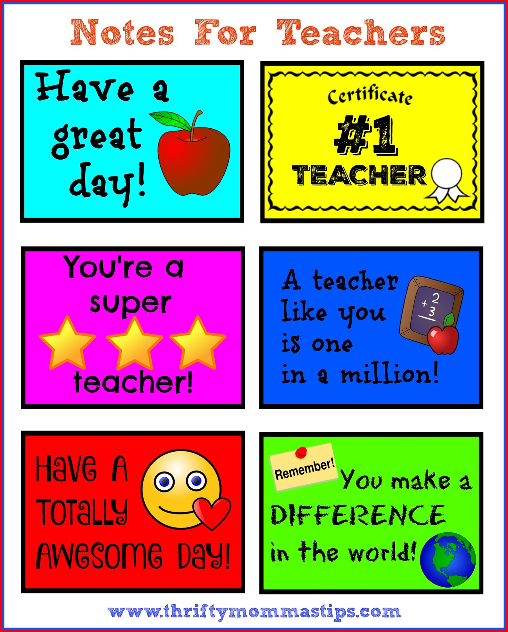 Free Printable For Teacher Appreciation Week