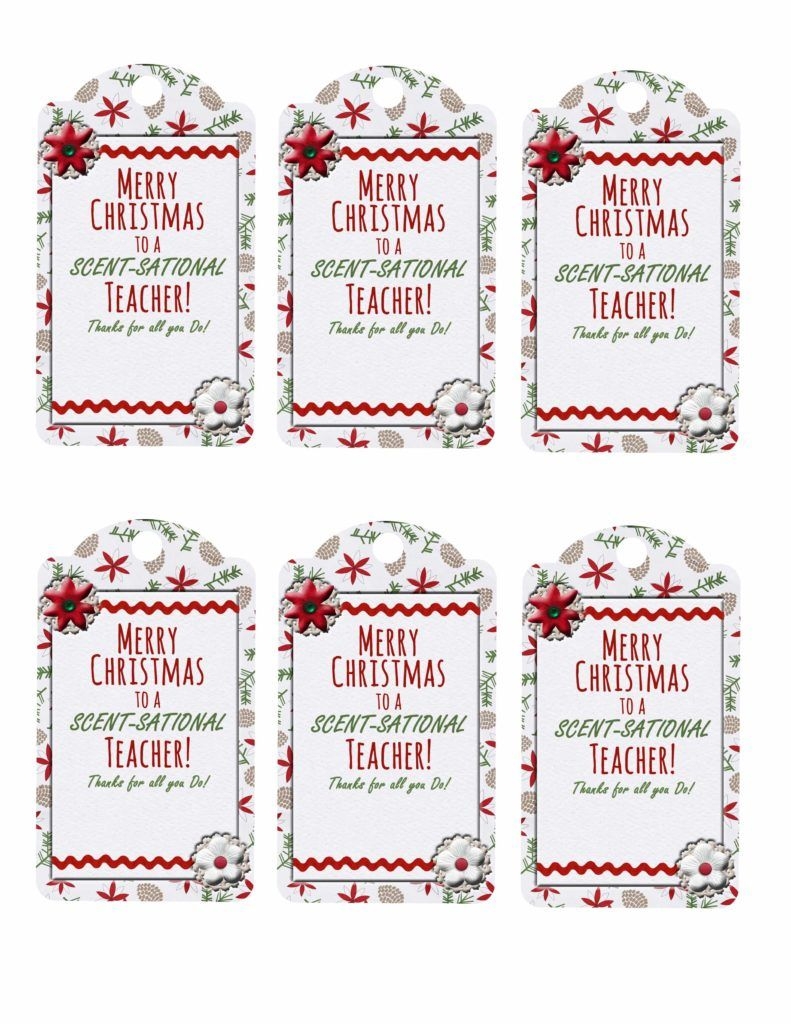 Teacher Christmas Gift Tags Printable