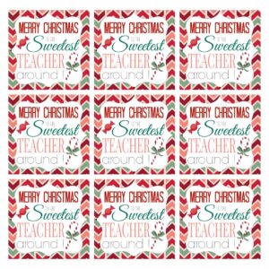 Teacher Gift Christmas Tags 6 Free PDF Printables Printablee