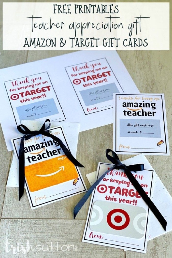 Teacher Gift Free Printable Target Gift Card Thank You Artofit