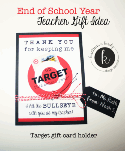 Teacher Gift Idea Target Gift Card Holder free Printable Kreations