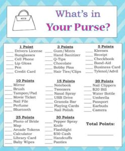 Template What 39 s In Your Purse Game Free Printable Printable Word Searches