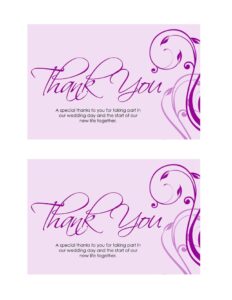 Thank You Card Printable Template