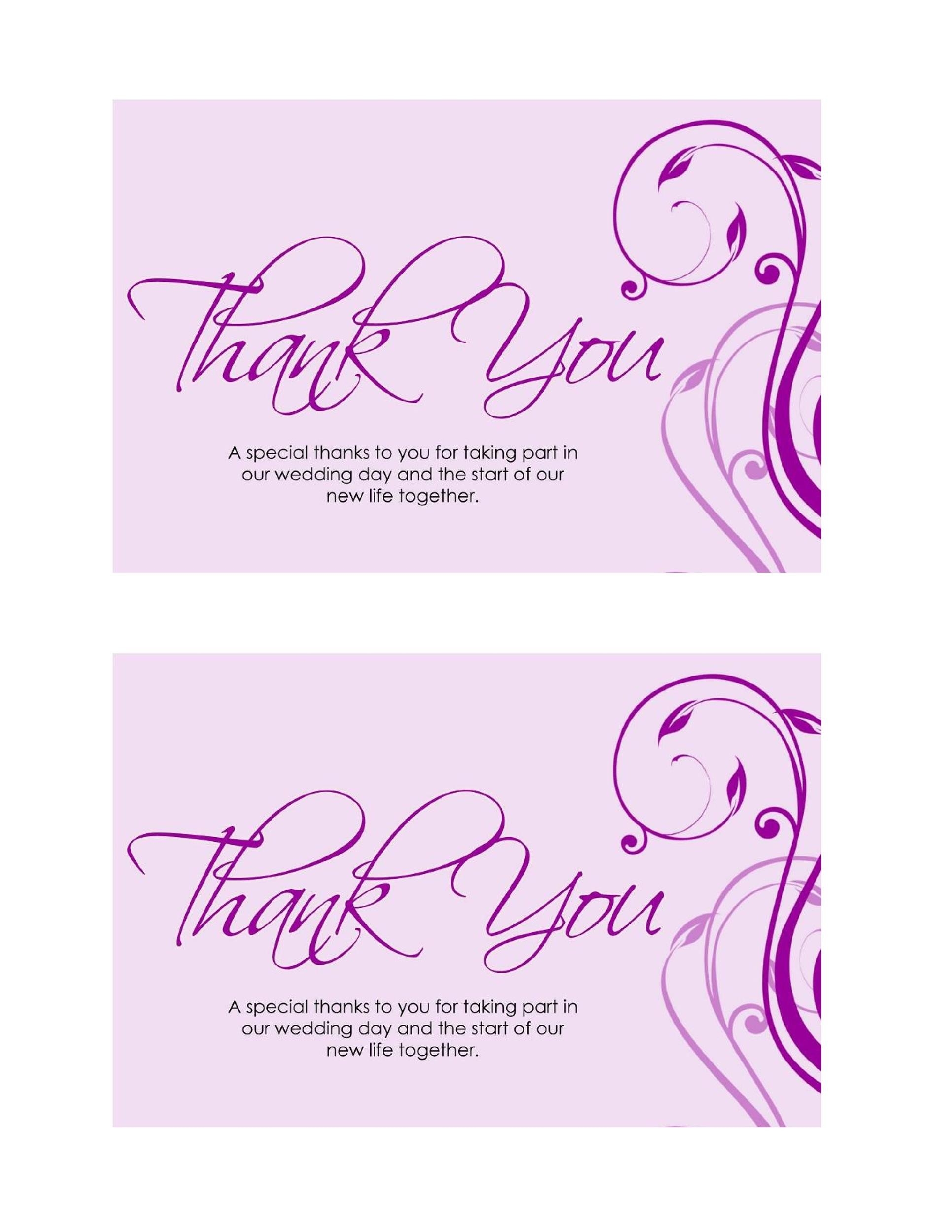 Free Printable Thank You Cards Template
