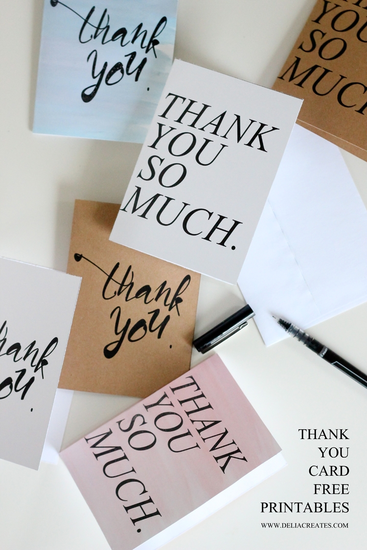 Thank You Card Template Free Printable