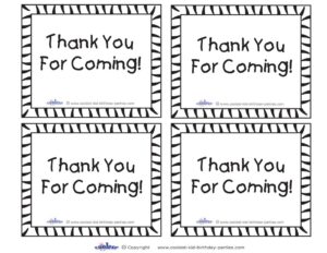 Thank You For Coming Free Printable Tags Free Printable