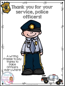 Thank You Police Officer Free Printable