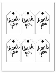 Thank You Printable Tags