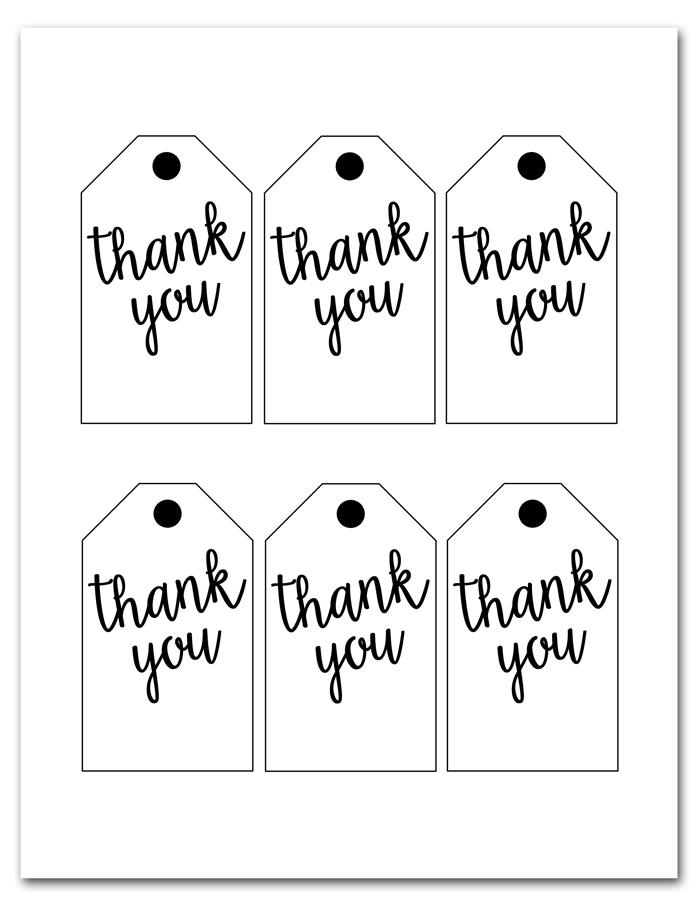 Thank You For Coming Tags Printable Free