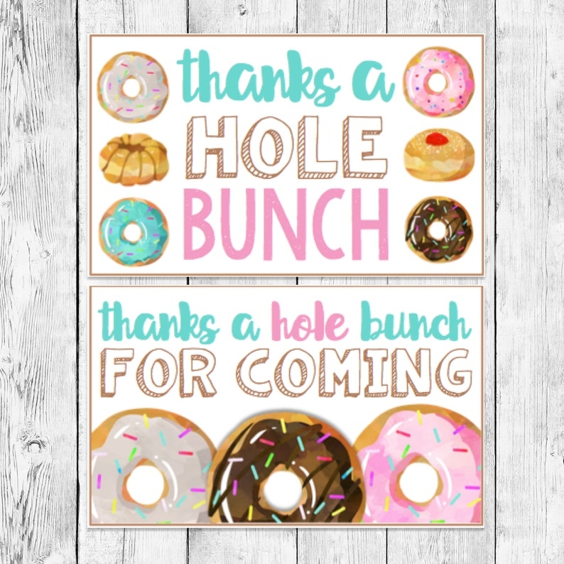Thanks A Hole Bunch Free Printable