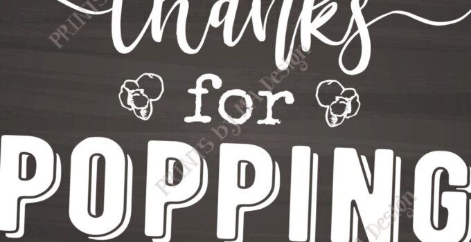 Thanks For Popping In Free Printable